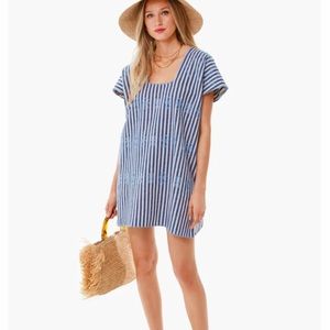 Tuckernuck Blue Stripe Sullivan Caftan Coverup